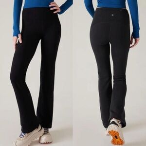 Athleta Altitude Pant Polartec Power Stretch Black Flare Leggings Size Small